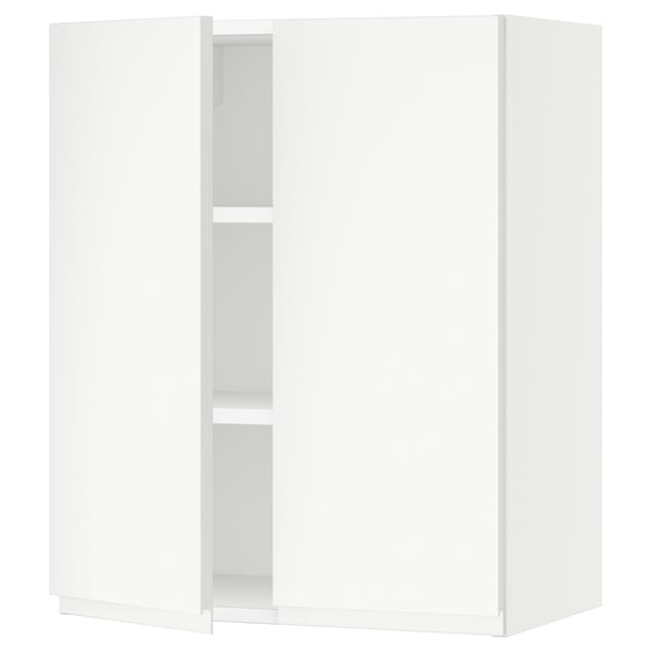 SEKTION Gabinete de pared+2 puertas, blanco/Voxtorp blanco mate, 24x15x30 "