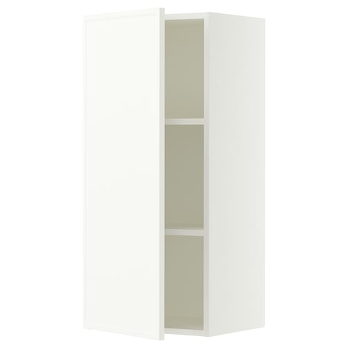 SEKTION Gabinete de pared, blanco/Aspudden blanco mate, 18x15x40 "