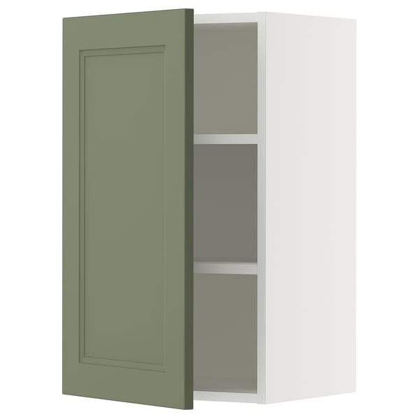 SEKTION Gabinete de pared, blanco/Axstad gris-verde, 18x15x30 "