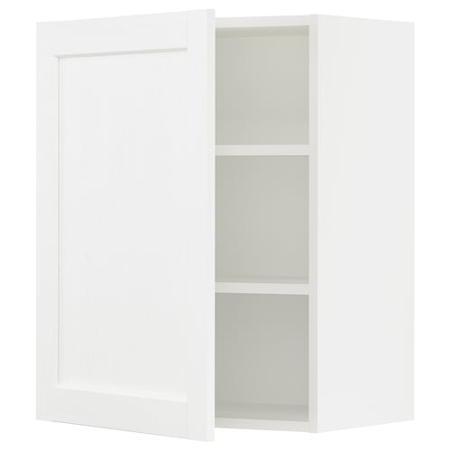 SEKTION Gabinete de pared, blanco Enköping/blanco efecto madera, 24x15x30 "