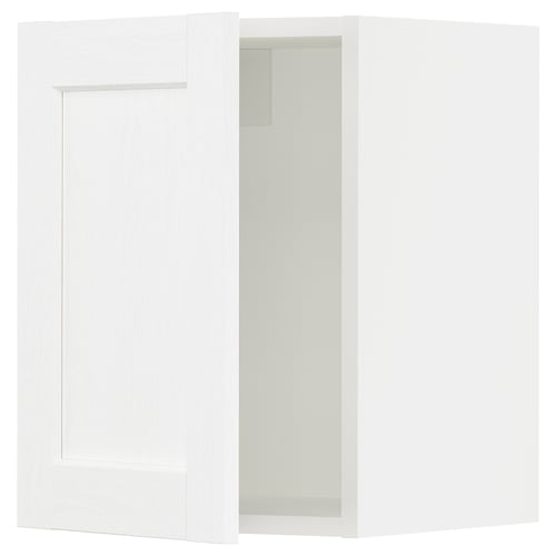 SEKTION Gabinete de pared, blanco Enköping/blanco efecto madera, 15x15x20 "