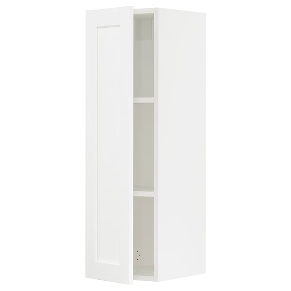 SEKTION Gabinete de pared, blanco Enköping/blanco efecto madera, 12x15x40 "