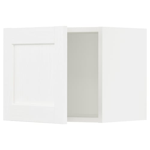 SEKTION Gabinete de pared, blanco Enköping/blanco efecto madera, 18x15x15 "