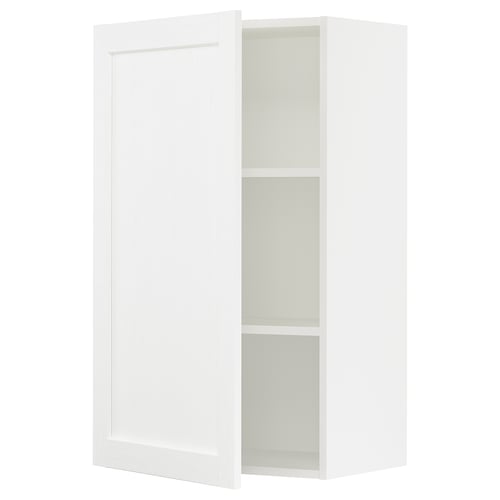 SEKTION Gabinete de pared, blanco Enköping/blanco efecto madera, 24x15x40 "