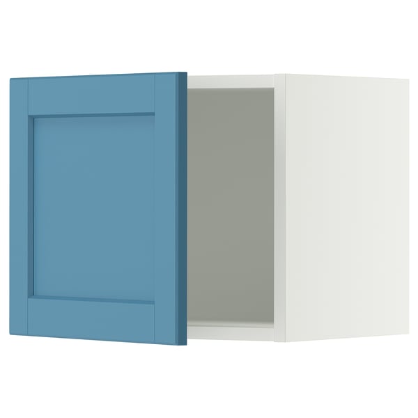 SEKTION Gabinete de pared, blanco/Lerhyttan azul, 18x15x15 "