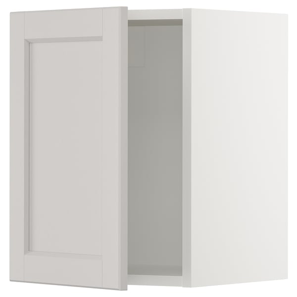 SEKTION Gabinete de pared, blanco/Lerhyttan gris claro, 15x15x20 "