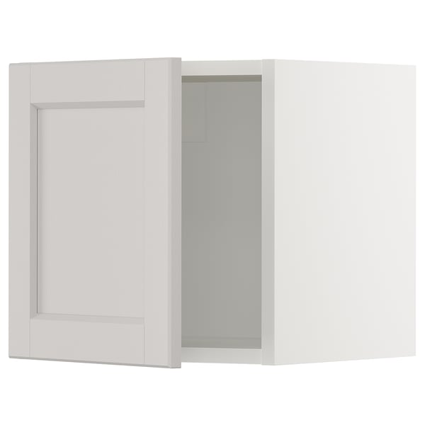 SEKTION Gabinete de pared, blanco/Lerhyttan gris claro, 15x15x15 "
