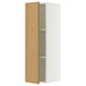 SEKTION Gabinete de pared, blanco/Sinarp chapa de roble, 12x15x40 "