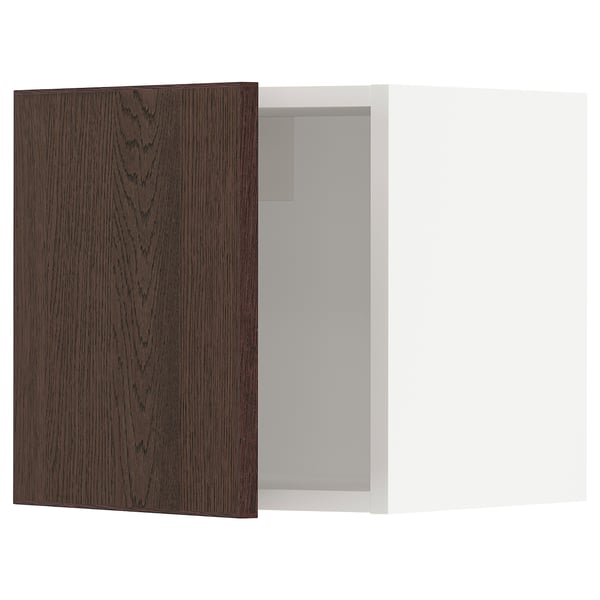 SEKTION Gabinete de pared, blanco/Sinarp marrón, 15x15x15 "