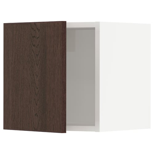 SEKTION Gabinete de pared, blanco/Sinarp marrón, 15x15x15 "