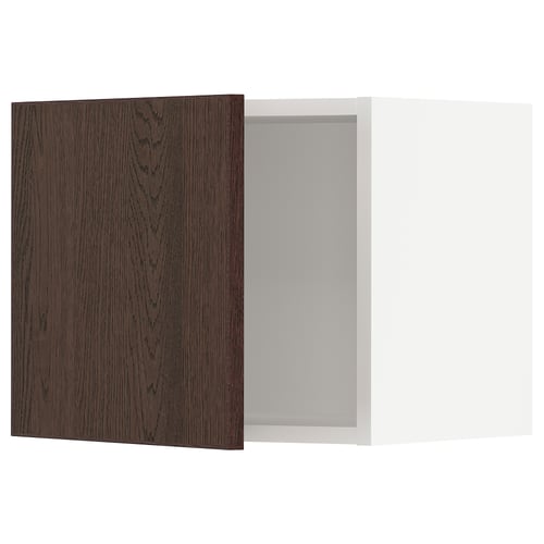 SEKTION Gabinete de pared, blanco/Sinarp marrón, 18x15x15 "