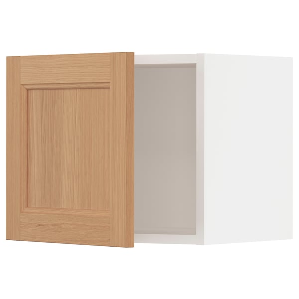 SEKTION Gabinete de pared, blanco/Vedhamn roble, 18x15x15 "