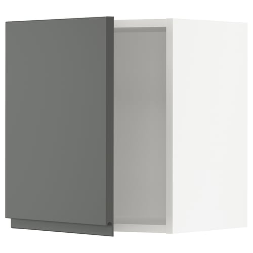 SEKTION Gabinete de pared, blanco/Voxtorp gris oscuro, 18x15x20 "