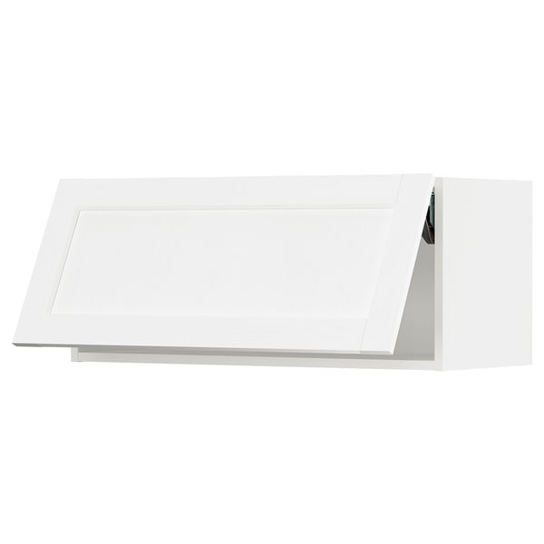 SEKTION Gabinete de pared horizontal, blanco Enköping/blanco efecto madera, 36x15x15 "