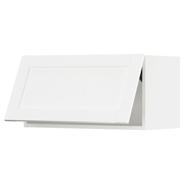 SEKTION Gabinete de pared horizontal, blanco Enköping/blanco efecto madera, 30x15x15 "