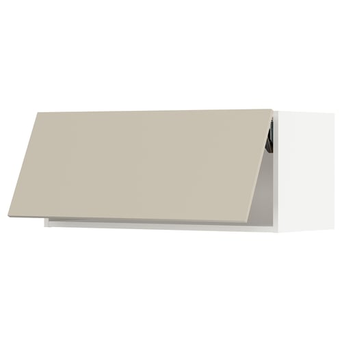 SEKTION Gabinete de pared horizontal, blanco/Havstorp beige, 36x15x15 "