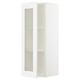 SEKTION Gabinete de pared+puerta de vidrio, blanco/Axstad blanco mate, 15x15x40 "