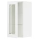 SEKTION Gabinete de pared+puerta de vidrio, blanco Enköping/blanco efecto madera, 15x15x30 "