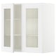 SEKTION Gabinete pared+2 puertas de vidrio, blanco/Axstad blanco mate, 30x15x30 "
