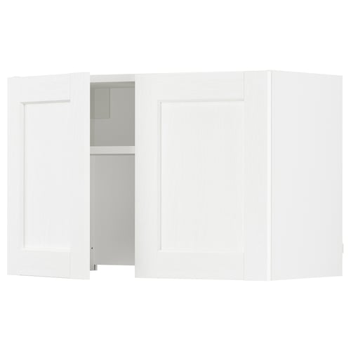 SEKTION Gabinete pared+camp extractora intg, blanco Enköping/blanco efecto madera, 30x15x20 "