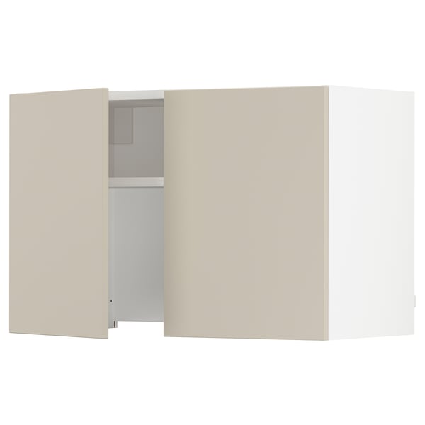 SEKTION Gabinete pared+camp extractora intg, blanco/Havstorp beige, 30x15x20 "