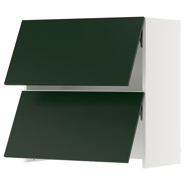SEKTION Gabinete pared+camp extractora intg, blanco/Havstorp verde oscuro, 30x15x30 "
