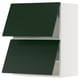 SEKTION Gabinete pared horizontal+2 puertas, blanco/Havstorp verde oscuro, 24x15x30 "