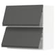 SEKTION Gabinete pared horizontal+2 puertas, blanco/Voxtorp gris oscuro, 30x15x30 "