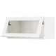 SEKTION Gabinete pared hrz+puerta vidrio, blanco Enköping/blanco efecto madera, 30x15x15 "