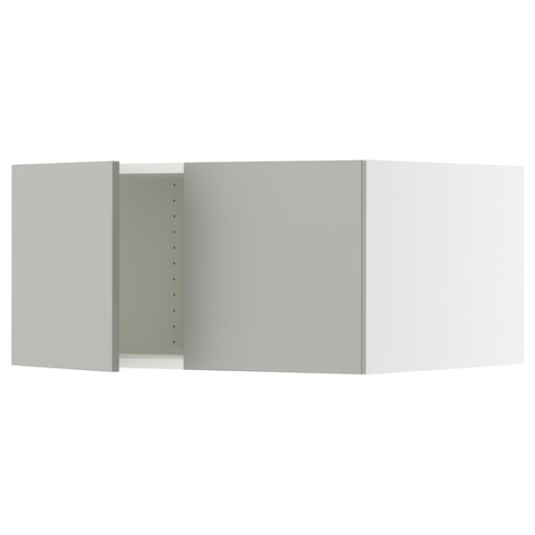 SEKTION Gabinete sup refrig/congelador+2pt, blanco/Havstorp gris claro, 30x24x15 "