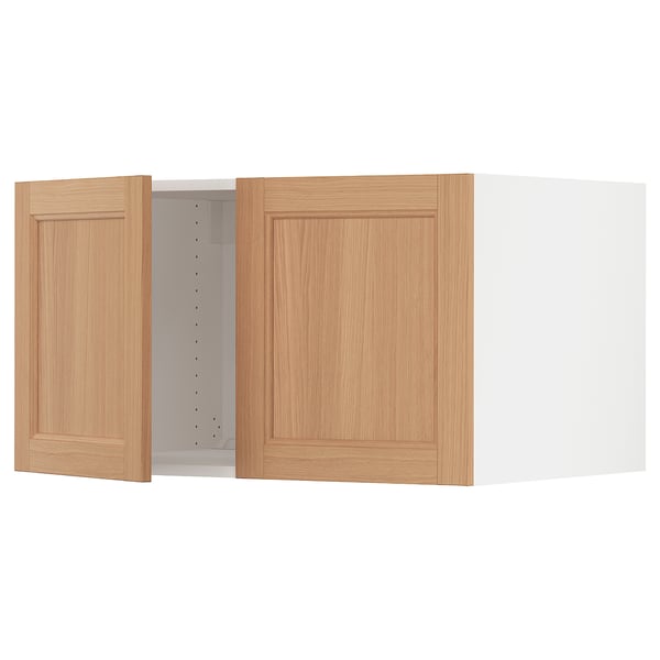 SEKTION Gabinete sup refrig/congelador+2pt, blanco/Vedhamn roble, 36x24x20 "