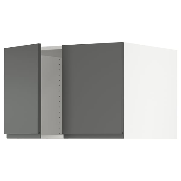 SEKTION Gabinete sup refrig/congelador+2pt, blanco/Voxtorp gris oscuro, 30x24x20 "