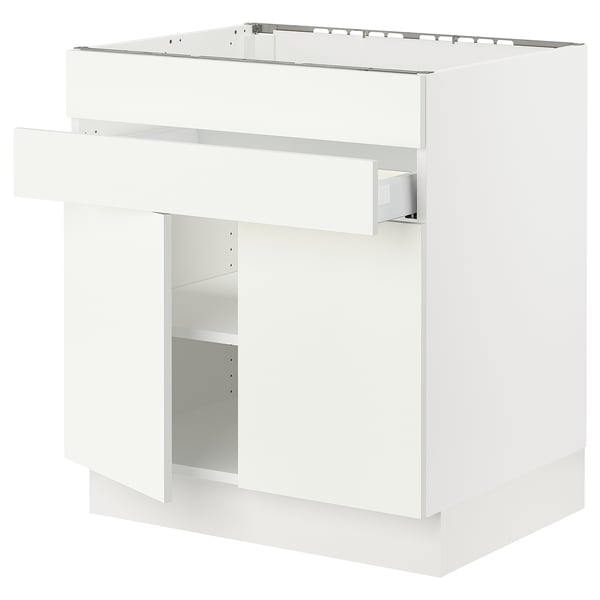 SEKTION Gbn bajo estufa/2puertas/2frnt/1cjn, blanco/Vallstena blanco, 30x24x30 "