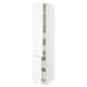 SEKTION / MAXIMERA Gabinete alto+2 prta/estantes/4 cjn, blanco Enköping/blanco efecto madera, 18x24x90 "
