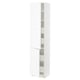 SEKTION / MAXIMERA Gabinete alto+2 prta/estantes/4 cjn, blanco Enköping/blanco efecto madera, 18x15x80 "