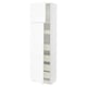 SEKTION / MAXIMERA Gabinete alto+2 prta/estantes/5 cjn, blanco Enköping/blanco efecto madera, 24x15x80 "