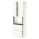 SEKTION / MAXIMERA Gabinete alto micro+2cajones/2prta, blanco/Aspudden blanco mate, 30x24x90 "