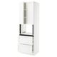 SEKTION / MAXIMERA Gabinete alto micro+2cajones/2prta, blanco Enköping/blanco efecto madera, 30x24x90 "