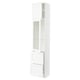 SEKTION / MAXIMERA Gabinete alto+prta vidrio/2cjn/1pt, blanco Enköping/blanco efecto madera, 18x15x90 "