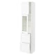 SEKTION / MAXIMERA Gabinete alto+prta vidrio/2cjn/1pt, blanco Enköping/blanco efecto madera, 18x15x80 "