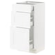 SEKTION / MAXIMERA Gabinete bajo+2 cajones, blanco Enköping/blanco efecto madera, 15x15x30 "