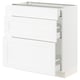 SEKTION / MAXIMERA Gabinete bajo+2 cajones, blanco Enköping/blanco efecto madera, 30x15x30 "