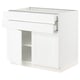 SEKTION / MAXIMERA Gabinete bajo+2 puertas/2 cajones, blanco Enköping/blanco efecto madera, 36x24x30 "