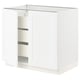 SEKTION / MAXIMERA Gabinete bajo+2 puertas/3 cajones, blanco Enköping/blanco efecto madera, 36x24x30 "