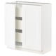 SEKTION / MAXIMERA Gabinete bajo+2 puertas/3 cajones, blanco Enköping/blanco efecto madera, 30x15x30 "