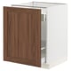 SEKTION / MAXIMERA Gabinete bajo+almacenamiento xtrbl, blanco Enköping/marrón efecto de nogal, 24x24x30 "
