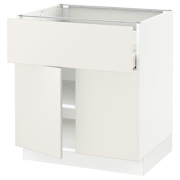 SEKTION / MAXIMERA Gabinete bajo+cajón/2 puertas, blanco/Veddinge blanco, 30x24x30 "