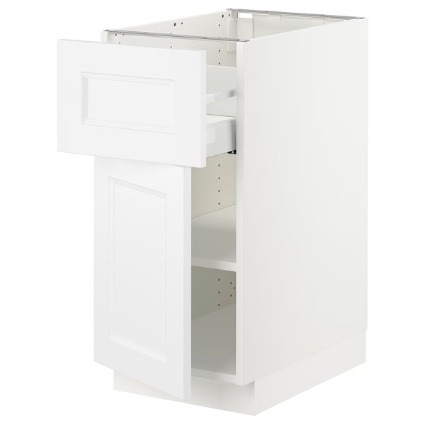SEKTION / MAXIMERA Gabinete bajo+cajón/puerta, blanco/Axstad blanco mate, 15x24x30 "