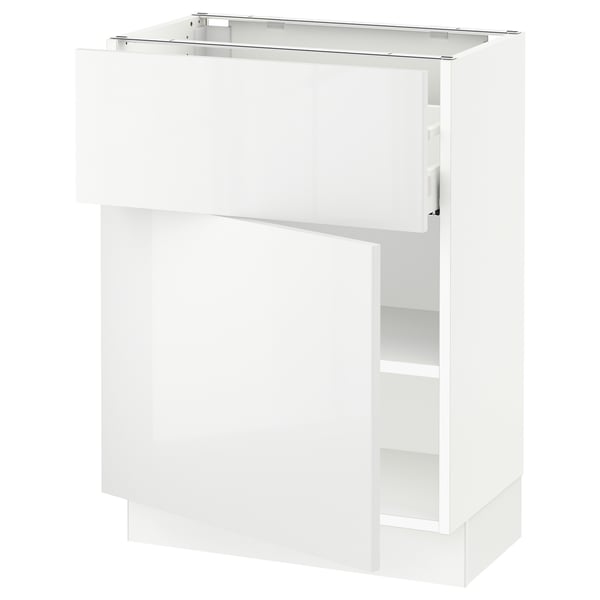 SEKTION / MAXIMERA Gabinete bajo+cajón/puerta, blanco/Ringhult blanco, 24x15x30 "