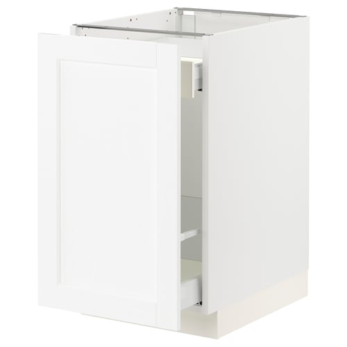SEKTION / MAXIMERA Gabinete bajo clasf residuos/1 prta, blanco Enköping/blanco efecto madera, 18x24x30 "